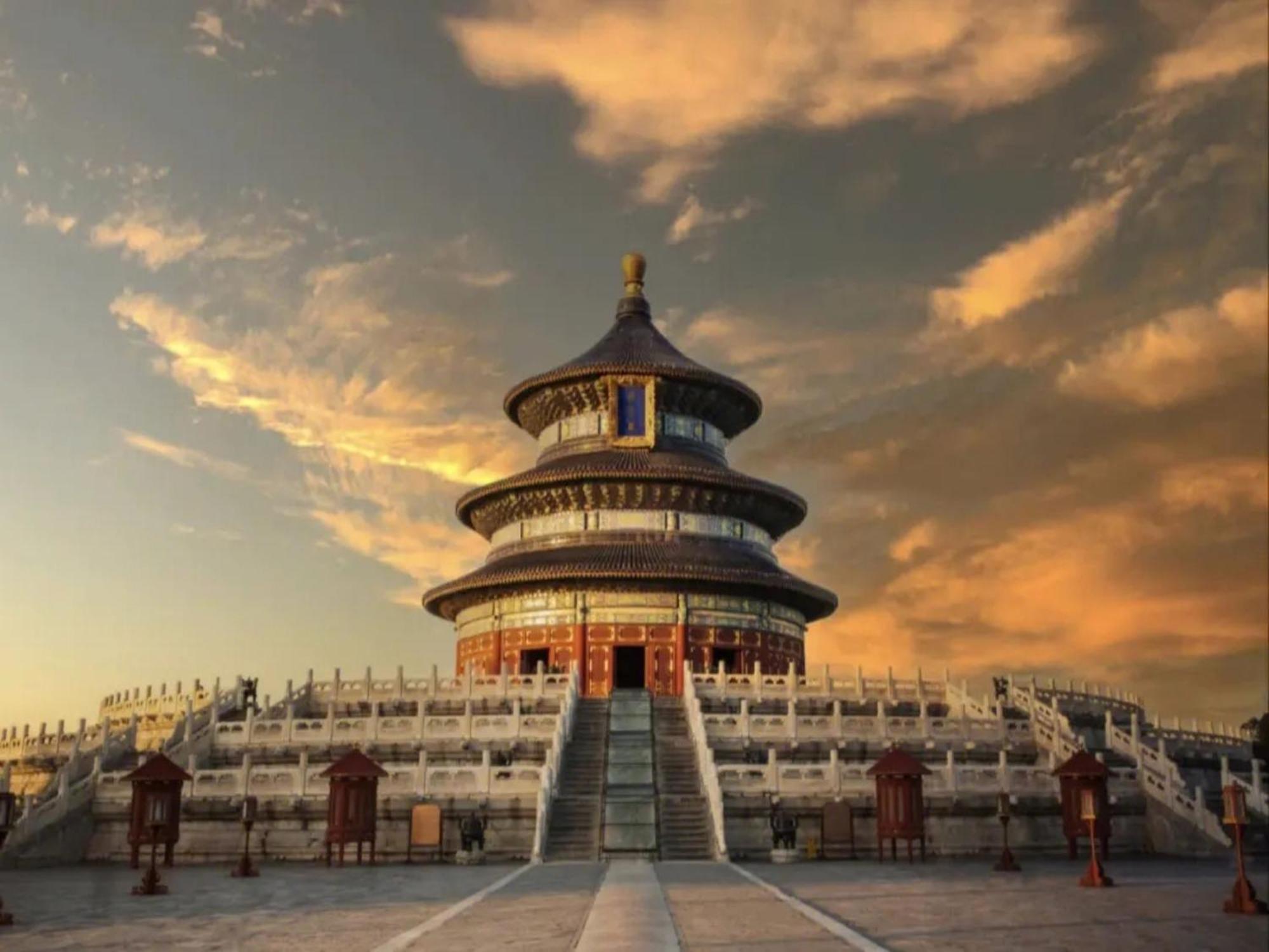 Happy Dragon Saga Hotel: Garden Terrace in City Center Beijing Exterior photo