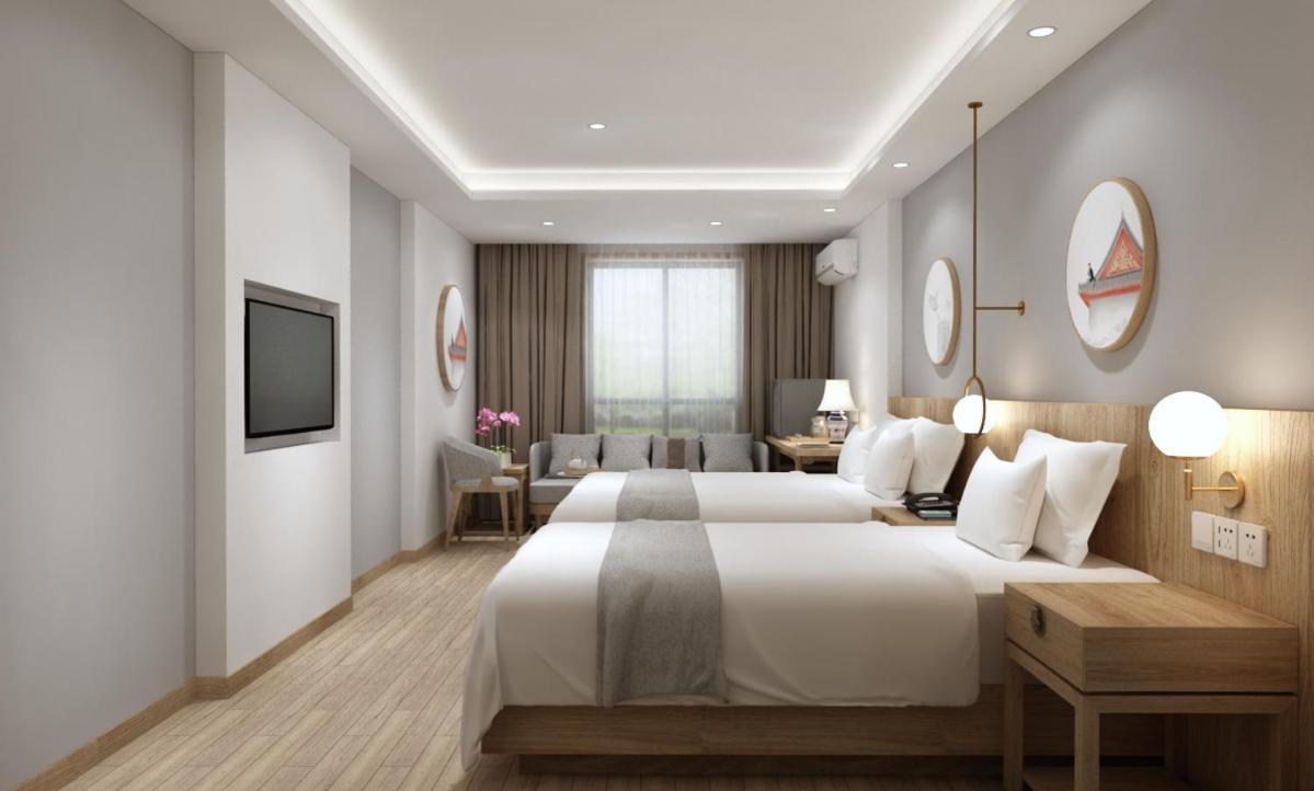 Happy Dragon Saga Hotel: Garden Terrace in City Center Beijing Exterior photo